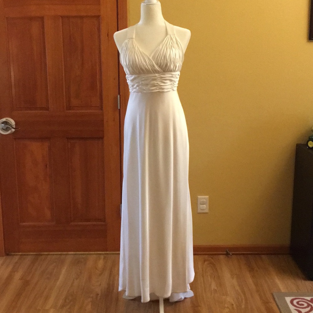 Calvin Klein Ivory Floor Length Dress